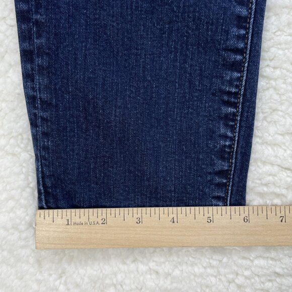 J Crew Jeans Mens Sz 32 Blue Flex Stretch Mid Rise Skinny Leg Dark Wash 31x29 - Picture 9 of 14